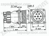 Соединитель низкочастотный цилиндрический ШР48ПК9НШ1 вилка