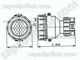 Соединитель низкочастотный цилиндрический Р36П14НГ5 вилка