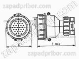 Соединитель низкочастотный цилиндрический Р40П17НГ1 вилка