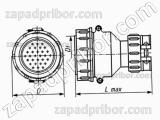 Соединитель низкочастотный цилиндрический Р60П47НГ1 вилка
