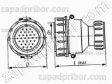 Соединитель низкочастотный цилиндрический СШР60П45ЭГ3 вилка