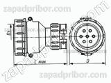 Соединитель низкочастотный цилиндрический ШР32П8НГ2 вилка