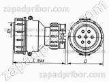 Соединитель низкочастотный цилиндрический ШР36П7НГ1 вилка