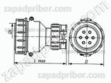 Соединитель низкочастотный цилиндрический ШР48П7НГ2 вилка