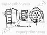 Соединитель низкочастотный цилиндрический ШР48П9НГ7 вилка