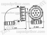 Соединитель низкочастотный цилиндрический ШР48У20ЭГ1 вилка