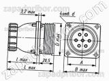 Соединитель низкочастотный цилиндрический ШР36ПК15ЭШ4 вилка