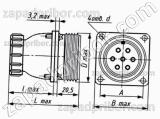 Соединитель низкочастотный цилиндрический ШР55ПК30ЭШ1 вилка