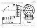 Соединитель низкочастотный цилиндрический ШР20У3ЭГ6 вилка