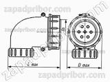 Соединитель низкочастотный цилиндрический ШР12У1ЭГ2 вилка