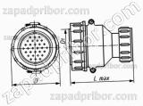 Соединитель низкочастотный цилиндрический Р36П14ЭГ5 вилка