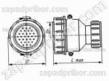 Соединитель низкочастотный цилиндрический Р40П17ЭГ1 вилка