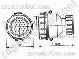 Соединитель низкочастотный цилиндрический Р60П47ЭГ1 вилка