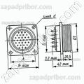 Соединитель низкочастотный цилиндрический ШРГ48П26ЭШ2 вилка