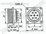 Соединитель низкочастотный цилиндрический ШР48П9ЭШ7 вилка