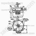 Электродвигатель асинхронный РД-09 редукция 1/137 127В 8.7 об/мин