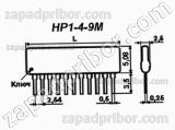 Резисторная сборка НР1-4-9М 0.125 Вт 1К (5%)