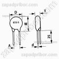 Конденсатор керамический высоковольтный К15-5 1.6 кв 1000 пф Н20 