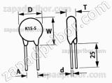 Конденсатор керамический высоковольтный К15-5 6.3 кв 2200 пф Н20