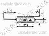 Конденсатор бумажный К40П-2Б 400 в 0.047 мкф 