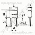 Конденсатор керамический К10-73-1Б Н90 0.015 мкф