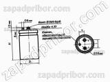 Конденсатор оксидно-электролитический К50-37 6.3 в 220000 мкф