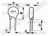 Конденсатор керамический высоковольтный К15-5 1.6 кв 330 пф Н20