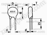 Конденсатор керамический высоковольтный К15-5 6.3 кв 120 пф Н20 