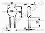 Конденсатор керамический высоковольтный К15-5 6.3 кв 470 пф Н70 