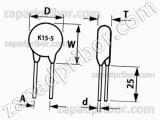 Конденсатор керамический высоковольтный К15-5 6.3 кв 680 пф Н20