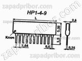 Резисторная сборка НР1-4-9 0.125 Вт 4.7 К (5%)