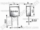 Конденсатор керамический К10-43А МПО 0.0442 мкф 