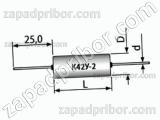 Конденсатор бумажный К42У-2 160 в 0.047 мкф