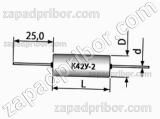 Конденсатор бумажный К42У-2 500 в 0.033 мкф