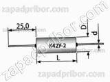 Конденсатор бумажный К42У-2 630 в 0.047 мкф