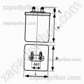 Конденсатор комбинированный К75-40Б 1600 в 100 мкф
