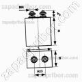 Конденсатор комбинированный К75-40А 2500 в 100 мкф