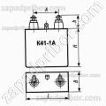 Конденсатор бумажный К41-1А 2.5 кв 0.22 мкф 