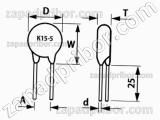 Конденсатор керамический высоковольтный К15-5 5 кв 2200 пф Н20 