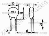 Конденсатор керамический высоковольтный К15-5 6.3 кв 68 пф Н20