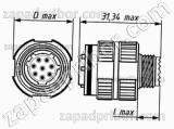 Соединитель низкочастотный цилиндрический СНЦ144К-100/23ВО11-AWК