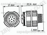 Соединитель низкочастотный цилиндрический СНЦ144К-100/23ВО11-BWК