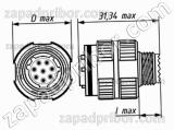 Соединитель низкочастотный цилиндрический СНЦ144К-100/23ВО11-CWК