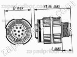 Соединитель низкочастотный цилиндрический СНЦ144К-100/23ВО11-DWК