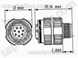 Соединитель низкочастотный цилиндрический СНЦ144К-128/25ВО11-AFК