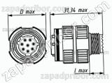 Соединитель низкочастотный цилиндрический СНЦ144К-128/25ВО11-NFК