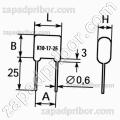 Конденсатор керамический К10-17-2Б Н50 0.1 мкф