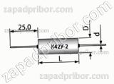 Конденсатор бумажный К42У-2 500 в 0.22 мкф 