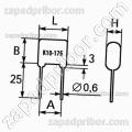Конденсатор керамический К10-17Б Н50 0.068 мкф 