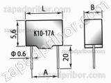 Конденсатор керамический К10-17А М1500 6800 пф